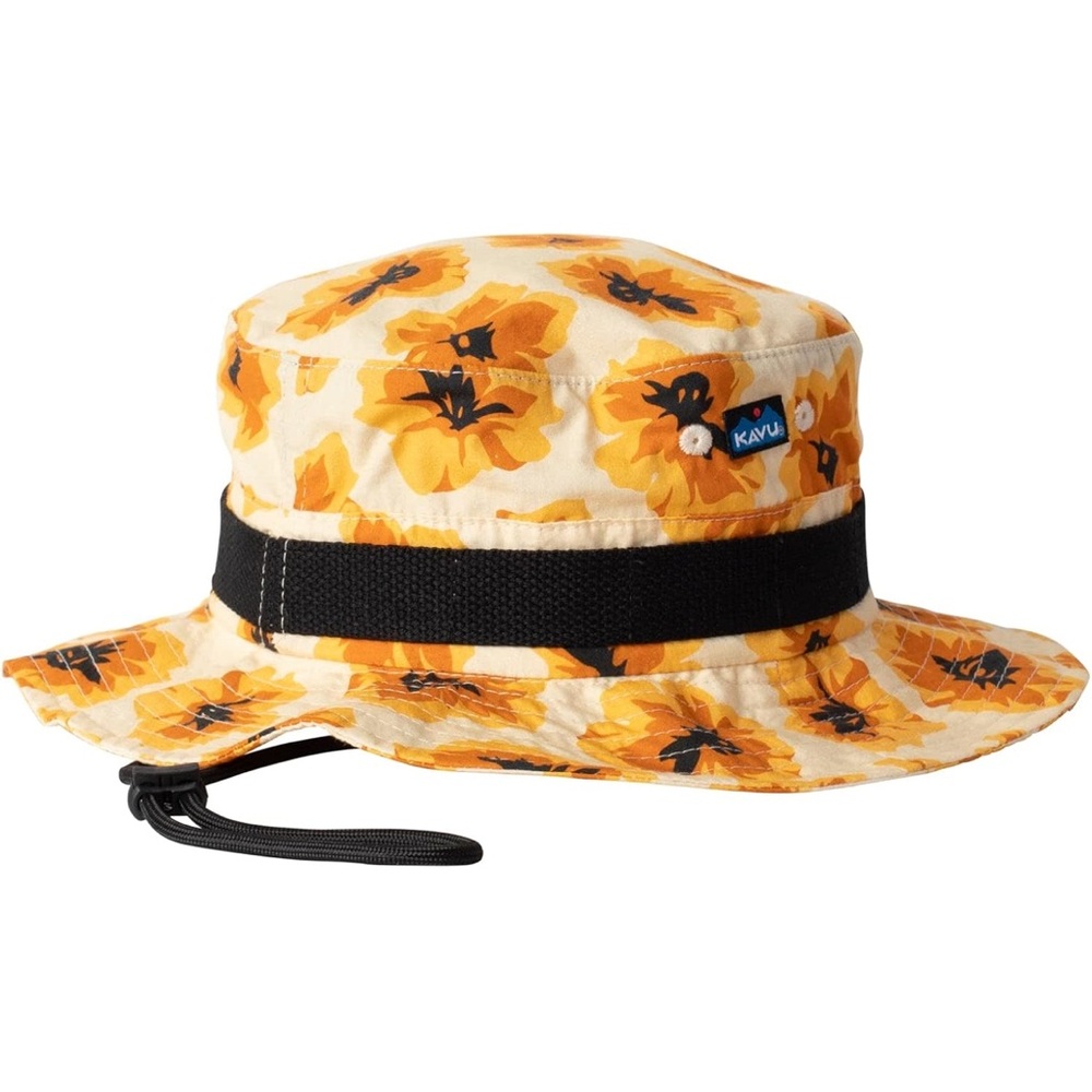 Kavu Floral Bucket Hat - Yellow and Black